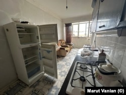 The kitchen of Marut Vanian photographed on July 18 in Stepanakert, the largest city in Nagorno-Karabakh. The city is known as Xankandi in Azeri.
