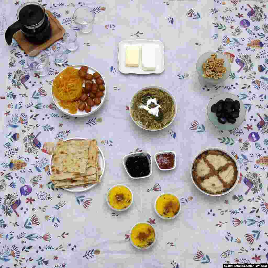 An iftar meal in Tehran
