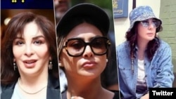 Left to right: Iranian actresses Afsaneh Bayegan, Azadeh Samadi, and Leila Bolukat were all arrested for appearing in public without the mandatory hijab, or head scarf. At their sentencing, judges ruled that they were "mentally ill."