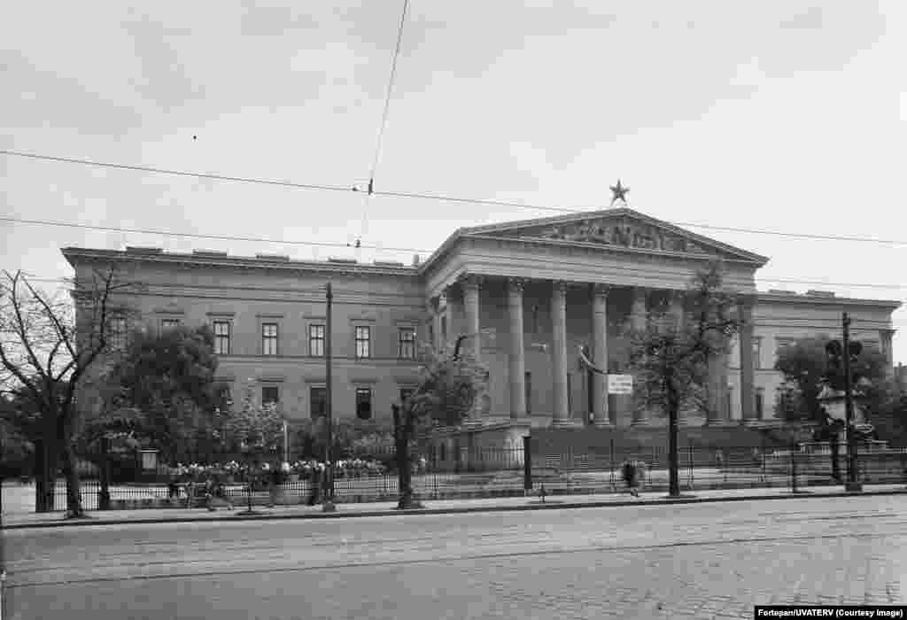 The Hungarian National Museum in central Budapest, photographed in 1953.