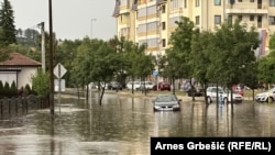 The aftermath of the storm in Doboj, Bosnia-Herzegovina, on July 19.