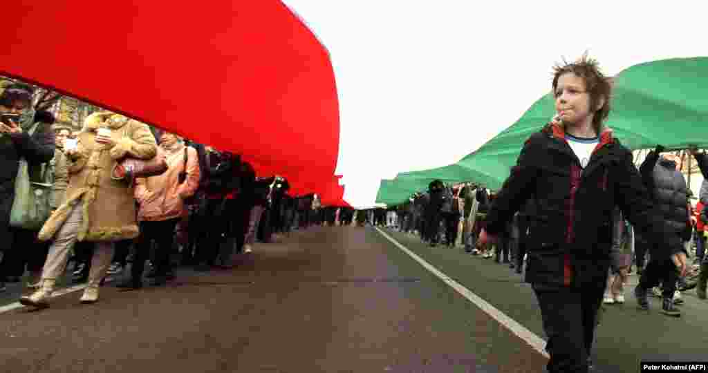The March 15 demonstration took place on a national holiday commemorating the 175th anniversary of Hungary&#39;s failed 1848 rebellion against Habsburg rule.&nbsp; &nbsp; 