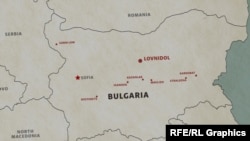 A map showing the sites of fires and explosions at Bulgarian arms facilities going back more than a decade. Bulgarian prosecutors have publicly linked alleged Russian agents to four of these incidents.