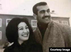 Fereydoun Farrokhzad with his sister, the acclaimed Iranian feminist poet Forough Farrokhzad (undated)
